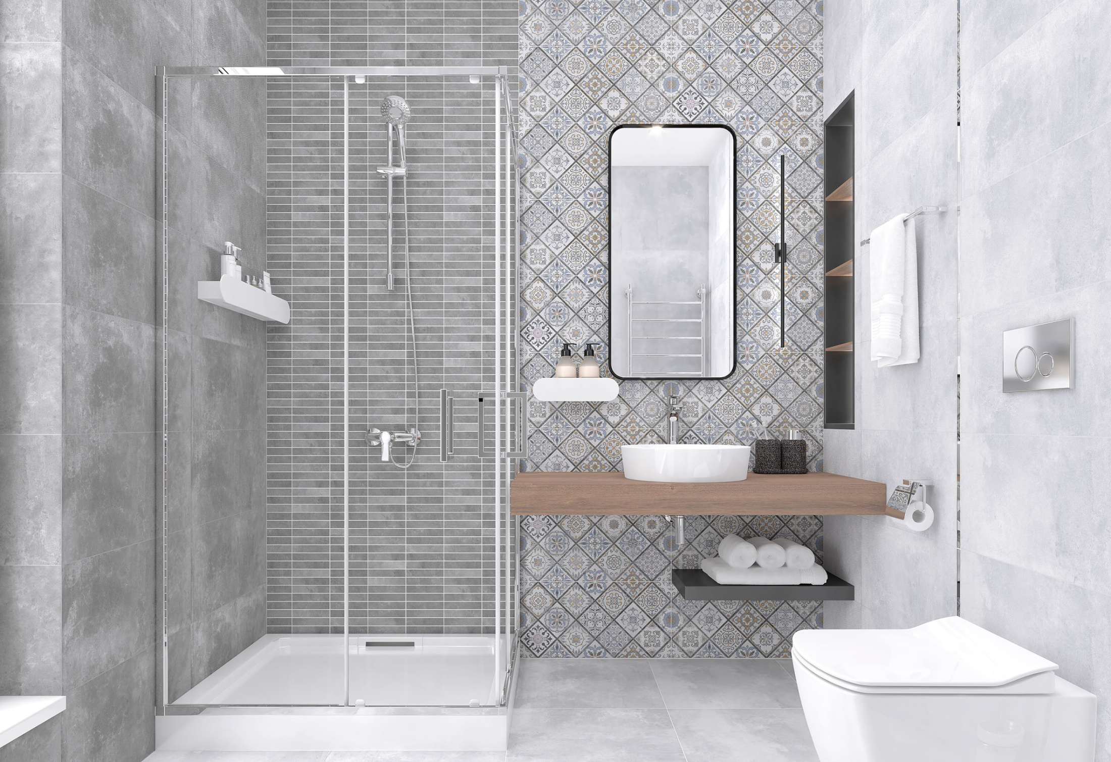 Etnis Плитка настенная графитовый 18-01-18-3644 30х60