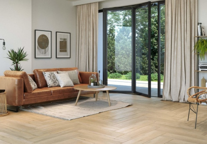 Керамогранит Meissen Keramik Classic Oak коричневый рельеф ректификат 21,8x89,8 0,8 A16845