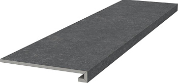 Ступень клееная фронтальная Касабланка HP антрацит матовый обрезной 33x119,5x0,9