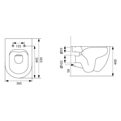 Чаша подвесного унитаза Allen Brau Reality 4.32006.AN антрацит