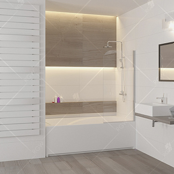 Шторка на ванну RGW Screens SC-09 60x150 профиль Хром стекло прозрачное