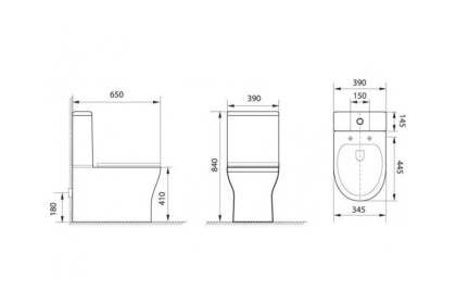 Чаша напольного унитаза Aquanet Rimless Roll-C CL-12249B Чаша напольного унитаза Aquanet Rimless Roll-C CL-12249B