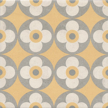 Декор VT\A460\5009 Эрмитаж 2 желтый/оранжевый/серый 20см*20см*6,9мм (1уп/10шт)матовый, шт