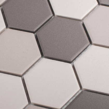 Противоскользящая мозаика, Hexagon Grey Mix Antislip 51x59, Non-Slip Противоскользящая мозаика, Hexagon Grey Mix Antislip 51x59, Non-Slip