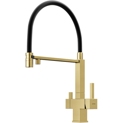 Смеситель для кухни SANCOS Moro с возможностью подключения фильтра для воды, цвет брашированное золото, арт. SC4006BG