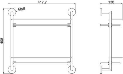 Полочка Allen Brau Priority 6.31015-31 черный матовый Полочка Allen Brau Priority 6.31015-31 черный матовый