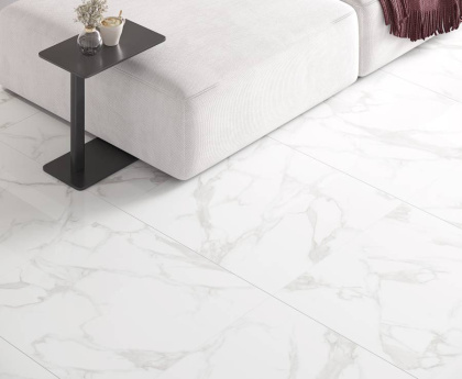 Statuario Perfect Silver Керамогранит белый 80х80 Полированный