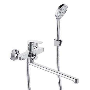 489500000 Eclipse 2.0 Смеситель для ванной и душа с универсальным изливом и душ.набором, хром