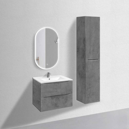 База под керамическую раковину Mia 700 подвесная, 2 выкатных ящика soft close, Beton База под керамическую раковину Mia 700 подвесная, 2 выкатных ящика soft close, Beton