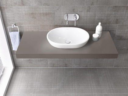 Раковина-чаша Metropole, овальная 60 см, c переливом, цвет белый