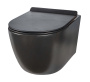 Унитаз подвесной безободковый Creto Logan L1 1001-002-L1BLMAT с крышкой-сиденьем микролифт, матовый черный