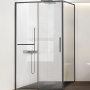 Душевой уголок Slim Soft VSR-1SS9014CLGM, 1400*900, вороненая сталь, стекло прозрачное