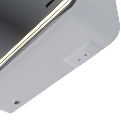 Шкаф зеркальный Lemark ELEMENT 120х80см 2-х дверный, с подсветкой, с розеткой, цвет корпуса: Белый глянец