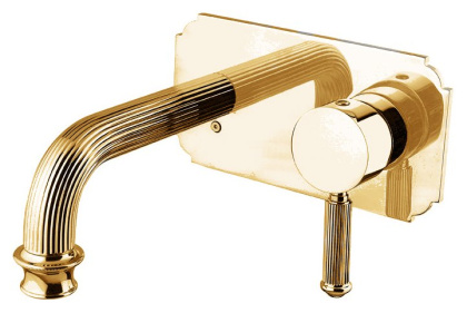 OLIMP-BLSM2-03/24-L Встраиваемый смеситель для раковины однорычажный, золото