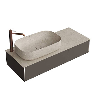 Тумба MAGICA подвесная 120, 2 ящика, вечерний серый матовый                        