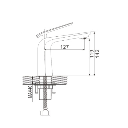 Смеситель для раковины латунь R1301H