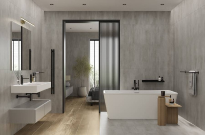 Керамогранит Lines темно-серая 60х120 Керамогранит Lines темно-серая 60х120