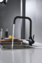 Смеситель для кухни латунь, черный S228H