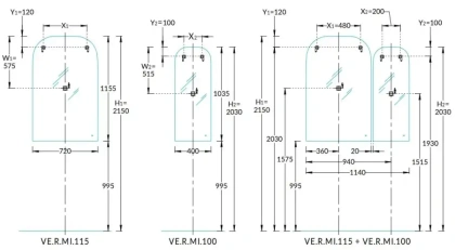 Зеркало VETRATA R 720х1115 мм, сенсор со сменой цвета подсветки и антизапотевание, белое  