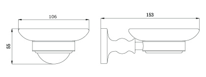 Мыльница стеклянная RUSH Crete, 5х11х15 см, цвет белый с бронзой, CR35411