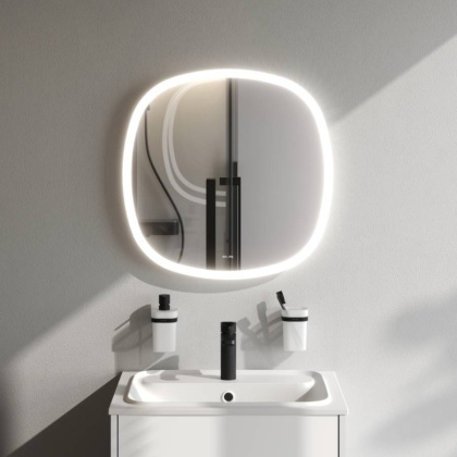 Зеркало с подсветкой в ванную закругленное 60 AM.PM Func M8FMOX0601WGS сенсорное