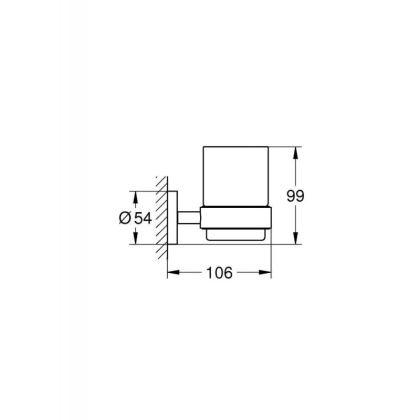 Стакан Grohe Essentials 40447001 прозрачный