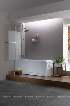 Шторка для ванны Aquanet SG-1200, прозрачное стекло