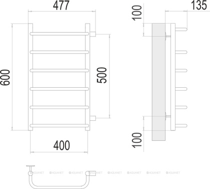 Полотенцесушитель Terminus Стандарт П6 400х600 бп500