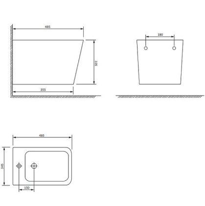 Биде подвесное OMNIRES FONTANA FONTANABIBP