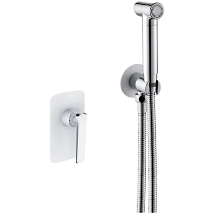 Гигиенический душ со смесителем Rose R1305F, белый/хром