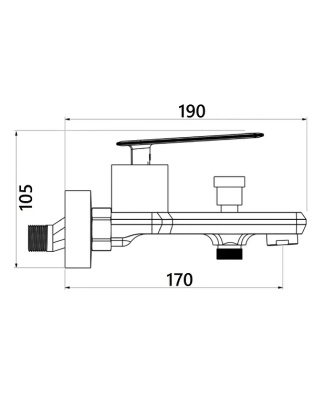 Orange LINE M06-100cr Смеситель для ванны/душа Orange LINE M06-100cr Смеситель для ванны/душа