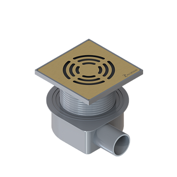 Душевой трап SMART DESIGN 10x10 cm, нерж.сталь МАТ. ЗОЛОТО Душевой трап SMART DESIGN 10x10 cm, нерж.сталь МАТ. ЗОЛОТО