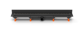 Душевой лоток 75 см Creto Zigzag CRE-750 ZB-P с решеткой, черный