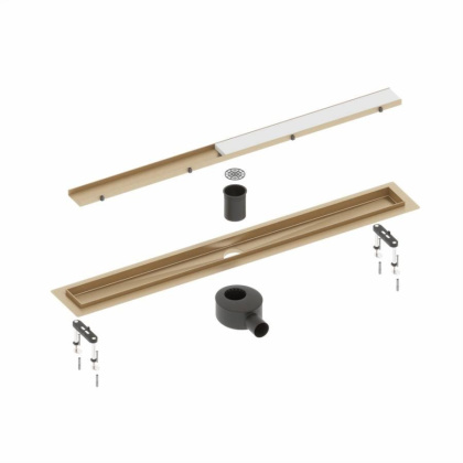 Душевой лоток TIMO Drain System 700 с вставкой "lines", Хром