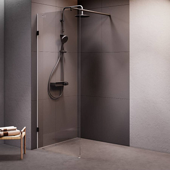 W94WI-80-F1-BTE Душевая перегородка X-Joy 80x195, стекло прозр. 6 мм + покрытие, фурнитура черный W94WI-80-F1-BTE Душевая перегородка X-Joy 80x195, стекло прозр. 6 мм + покрытие, фурнитура черный