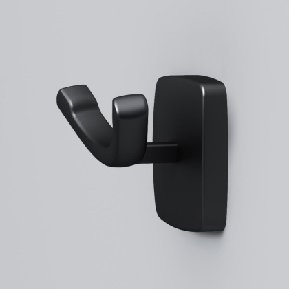 Двойной крючок для полотенец Gem, 5х8,3х4,1 см, черный, A9035622