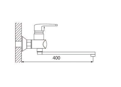 Смеситель для ванны латунь, хром S5172