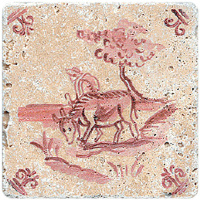 Натуральный травертин, ИЗРАЗЦЫ №2 10x10, Provance