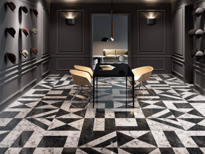 Керамогранит SG013302R Бьянко Неро белый черный лаппатированный 119.5*119.5*11 (2шт\2.856м2), м2 Керамогранит SG013302R Бьянко Неро белый черный лаппатированный 119.5*119.5*11 (2шт\2.856м2), м2