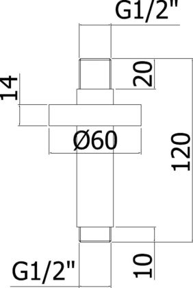 Держатель для верхнего душа Paffoni ZSOF064CR Держатель для верхнего душа Paffoni ZSOF064CR