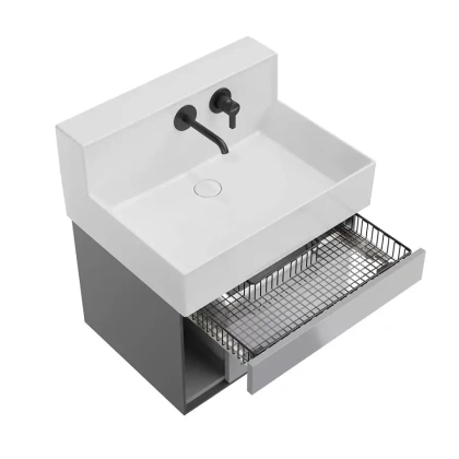 Тумба LOGICA M подвесная 2 выдвижных ящика 65, серый LO.M.65\GRAY