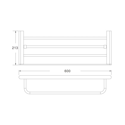 Полка для полотенца металлическая, RG1708T Rose, Оружейная сталь Полка для полотенца металлическая, RG1708T Rose, Оружейная сталь