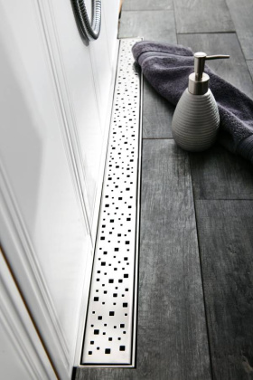 Душевой лоток 55 см Creto Quadro CRE-550 QH с решеткой, хром Душевой лоток 55 см Creto Quadro CRE-550 QH с решеткой, хром