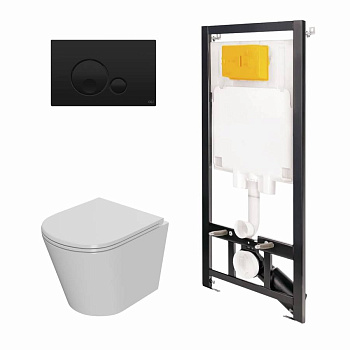 Сет: Инстал.OLI 80 ECO +панель Globe черн., OLI+Унитаз Point Виктория