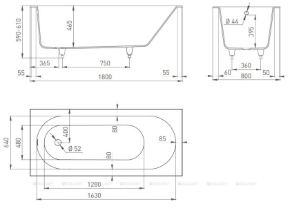 Ванна из искусственного камня ORNELLA 180,102322M