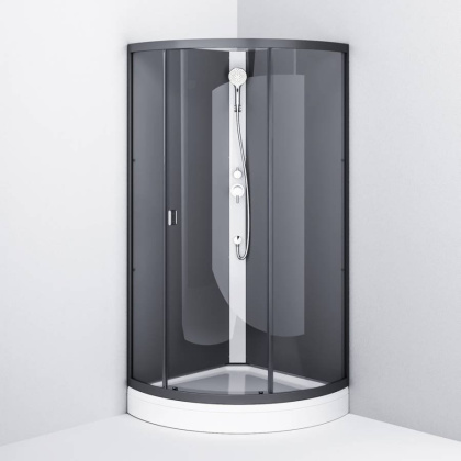 Душевая кабина Am.Pm без крыши, 90х90, стекло Графит, профиль Графит Душевая кабина Am.Pm без крыши, 90х90, стекло Графит, профиль Графит