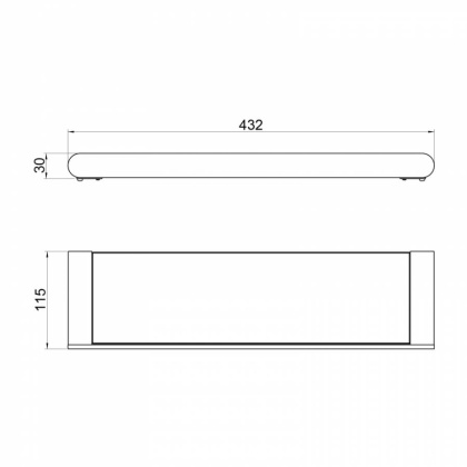 Полка стеклянная Timo Saona 13072/00 хром