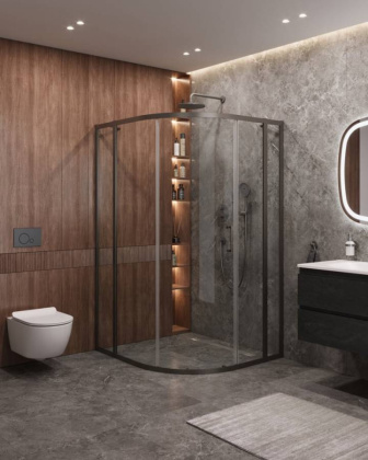 Душевой уголок MOLVENO-RH-11-120/110-P-Cr Условные размеры, мм:1200x1100x1950 Габариты с диапазоном регулировок, мм:(1180-1205)x(1080-1105)х1950 Ширина входа, мм:480 