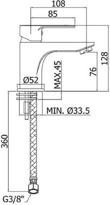 Смеситель для раковины Paffoni Blu BLU071CR Смеситель для раковины Paffoni Blu BLU071CR