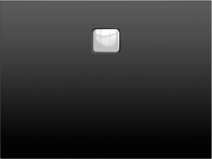 Акриловый душевой поддон Riho Basel 418 140x90 черный матовый, накладка хром DC281700000000S